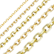 Load image into Gallery viewer, Bulk / Spooled Diamond Cut Round Cable Chain in 14K &amp; 18K Yellow Gold (1.05 mm - 3.00 mm)
