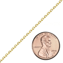 Load image into Gallery viewer, Bulk / Spooled Diamond Cut Round Cable Chain in 14K &amp; 18K Yellow Gold (1.05 mm - 3.00 mm)
