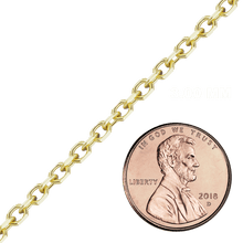 Load image into Gallery viewer, Bulk / Spooled Diamond Cut Round Cable Chain in 14K &amp; 18K Yellow Gold (1.05 mm - 3.00 mm)
