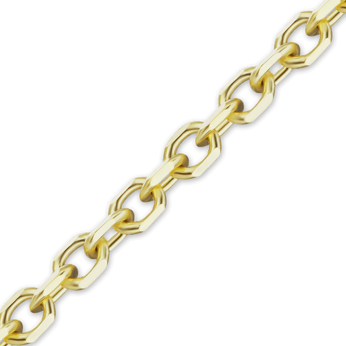 Bulk / Spooled Diamond Cut Round Cable Chain in 14K & 18K Yellow Gold (1.05 mm - 3.00 mm)