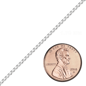 Bulk / Spooled Diamond Cut Venetian Box Chain in Sterling Silver (1.70 mm - 1.90 mm)