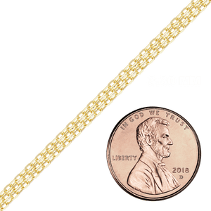 Bulk / Spooled Bizmark Chain in 14K Yellow Gold (2.30 mm - 5.80 mm)