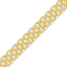 Load image into Gallery viewer, Bulk / Spooled Bizmark Chain in 14K Yellow Gold (2.30 mm - 5.80 mm)
