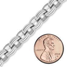 Load image into Gallery viewer, Bulk / Spooled Double Cable Chain in Sterling Silver (6.40 mm - 10.80 mm)
