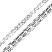 Load image into Gallery viewer, Bulk / Spooled Double Venetian Box Chain in Sterling Silver (2.60 mm - 4.30 mm)
