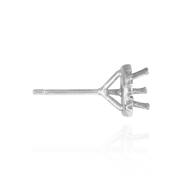 ITI NYC Round Three Prong Halo Earrings