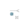 Round Four Prong Martini Basket Style Earrings with Push Post