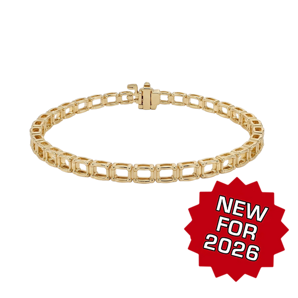 Emerald East-West 2 Prong Bracelet Mounting in 14K Gold
