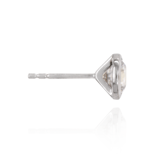 Round Bezel Earrings with CZ