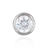 Round Bezel Earrings with CZ
