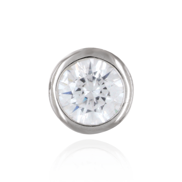 Round Bezel Earrings with CZ