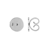 ITI NYC Heavy Friction (Push) Ear Back (4 x 4 mm - 10 x 7 mm) (Fits Post Size .030" - .036")