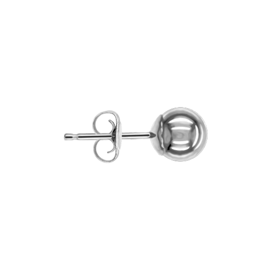 The 5th Avenue Ball Earrings with Back in Sterling Silver