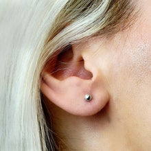 Load image into Gallery viewer, The 5th Avenue Ball Earrings with Back in Sterling Silver
