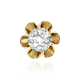 Round Buttercup Earrings with Push Post