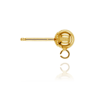 Ball Earring with Loop with Push Post