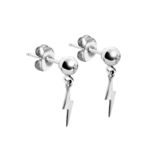 Load image into Gallery viewer, Electric City Ball Earrings in Sterling Silver
