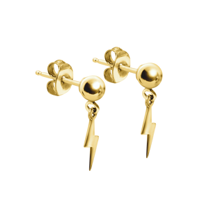 Electric City Ball Earrings in 14K Gold