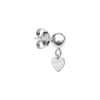 Heavy Heart Ball Earrings in 14K Gold
