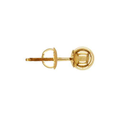 The 5th Avenue Ball Earrings with Screw Post in 14K Yellow Gold