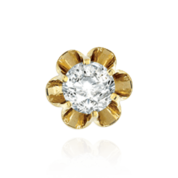 14K Gold ITI NYC Round Buttercup Earrings 