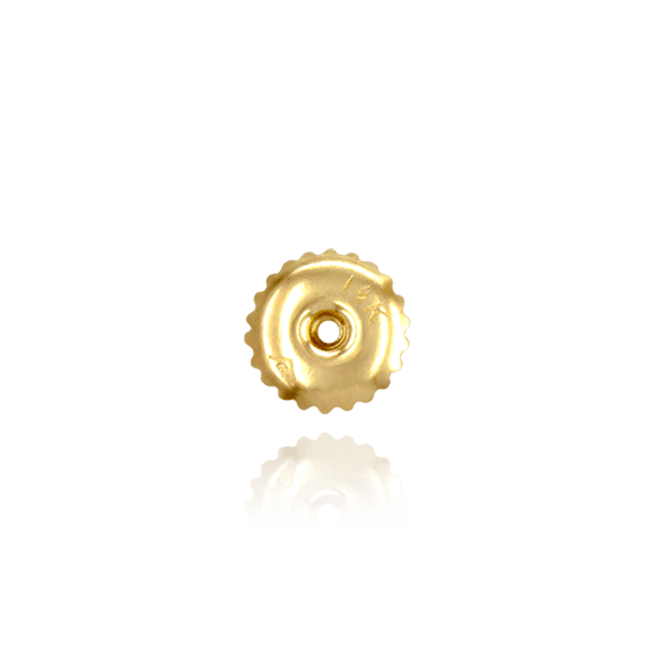 ITI NYC Light Weight Threaded (Screw) Ear Back (6 x 4 mm) (Fits Post Size .041")