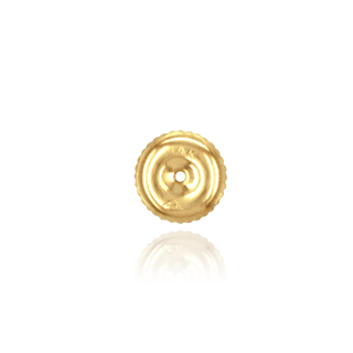 ITI NYC Standard Weight Threaded (Screw) Ear Back (7 x 4 mm) (Fits Post Size .034")