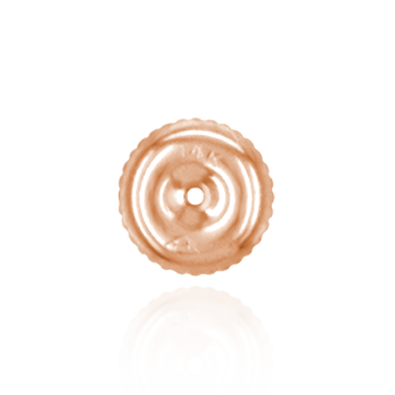 ITI NYC Standard Weight Threaded (Screw) Ear Back (7 x 4 mm) (Fits Post Size .034")