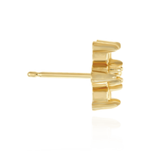 Load image into Gallery viewer, 14K Gold ITI NYC Seven Stone Cluster Earrings
