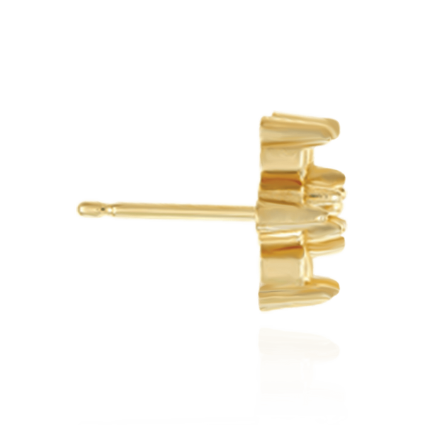 14K Gold ITI NYC Seven Stone Cluster Earrings