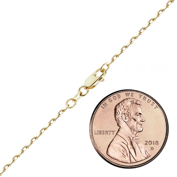 Essex St. Elongated Cable Anklet in 18K Yellow Gold