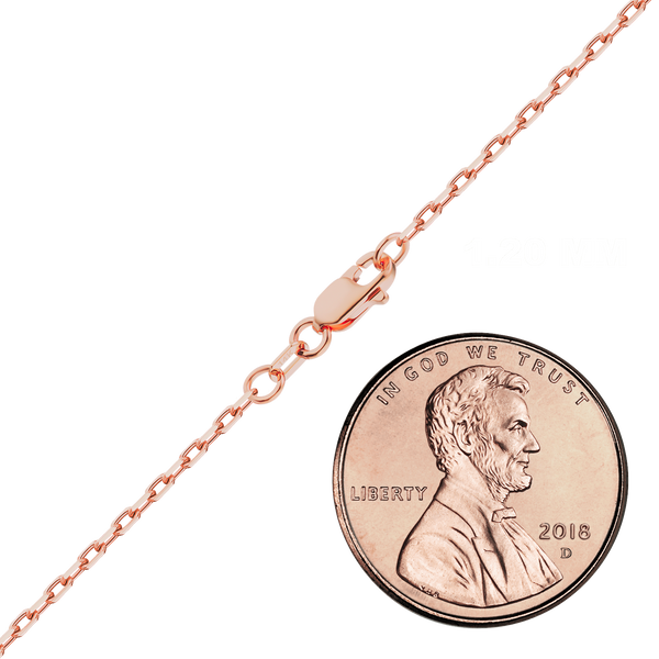 Essex St. Elongated Cable Necklace in 14K Rose Gold