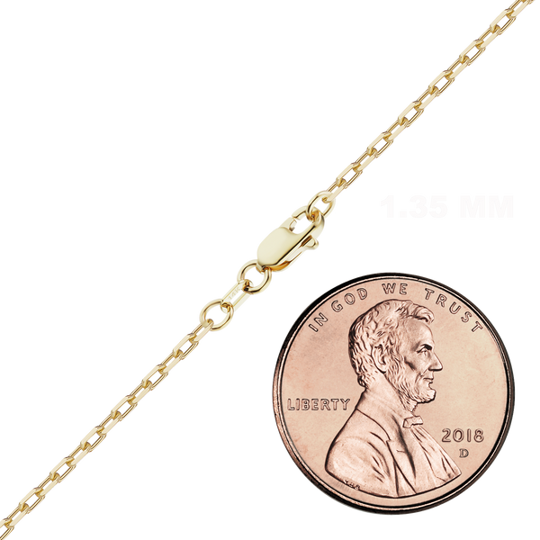 Essex St. Elongated Cable Necklace in 14K Yellow Gold