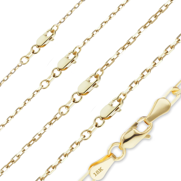 Essex St. Elongated Cable Anklet in 18K Yellow Gold