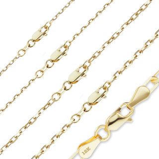 Essex St. Elongated Cable Necklace in 18K Yellow Gold