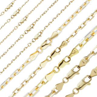 Essex St. Elongated Cable Necklace in 14K Yellow Gold
