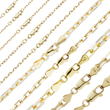 Load image into Gallery viewer, Essex St. Elongated Cable Necklace in 14K Yellow Gold
