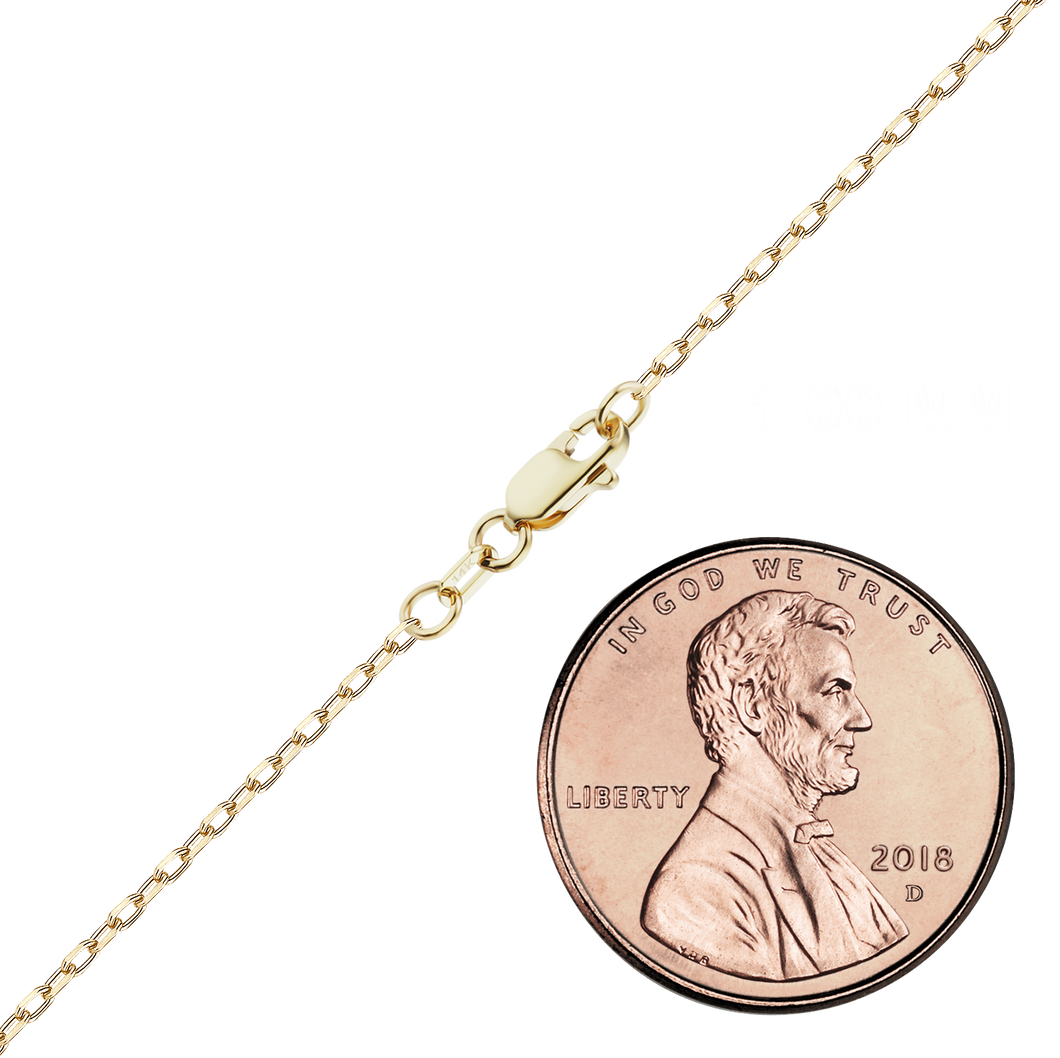 Essex St. Elongated Cable Necklace in 14K Yellow Gold