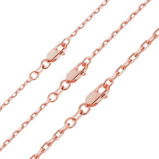 Essex St. Elongated Cable Necklace in 14K Rose Gold