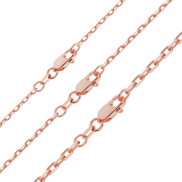 Essex St. Elongated Cable Necklace in 14K Rose Gold