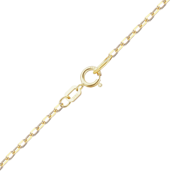 Essex St. Elongated Cable Necklace with Spring Ring in 14K Yellow Gold