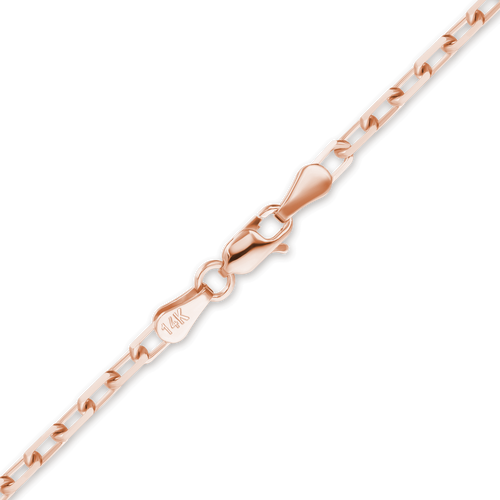 Essex St. Elongated Cable Anklet in 14K Yellow Gold