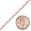 Bulk / Spooled Elongated Diamond Cut Cable Chain in 14K Rose Gold (1.00 mm - 2.60 mm)