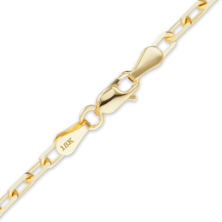 Essex St. Elongated Cable Anklet in 18K Yellow Gold