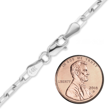 Load image into Gallery viewer, Essex St. Elongated Cable Anklet in 14K White Gold
