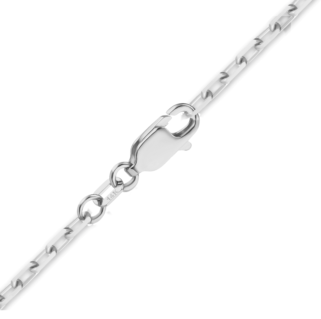 Essex St. Elongated Cable Bracelet in 18K White Gold
