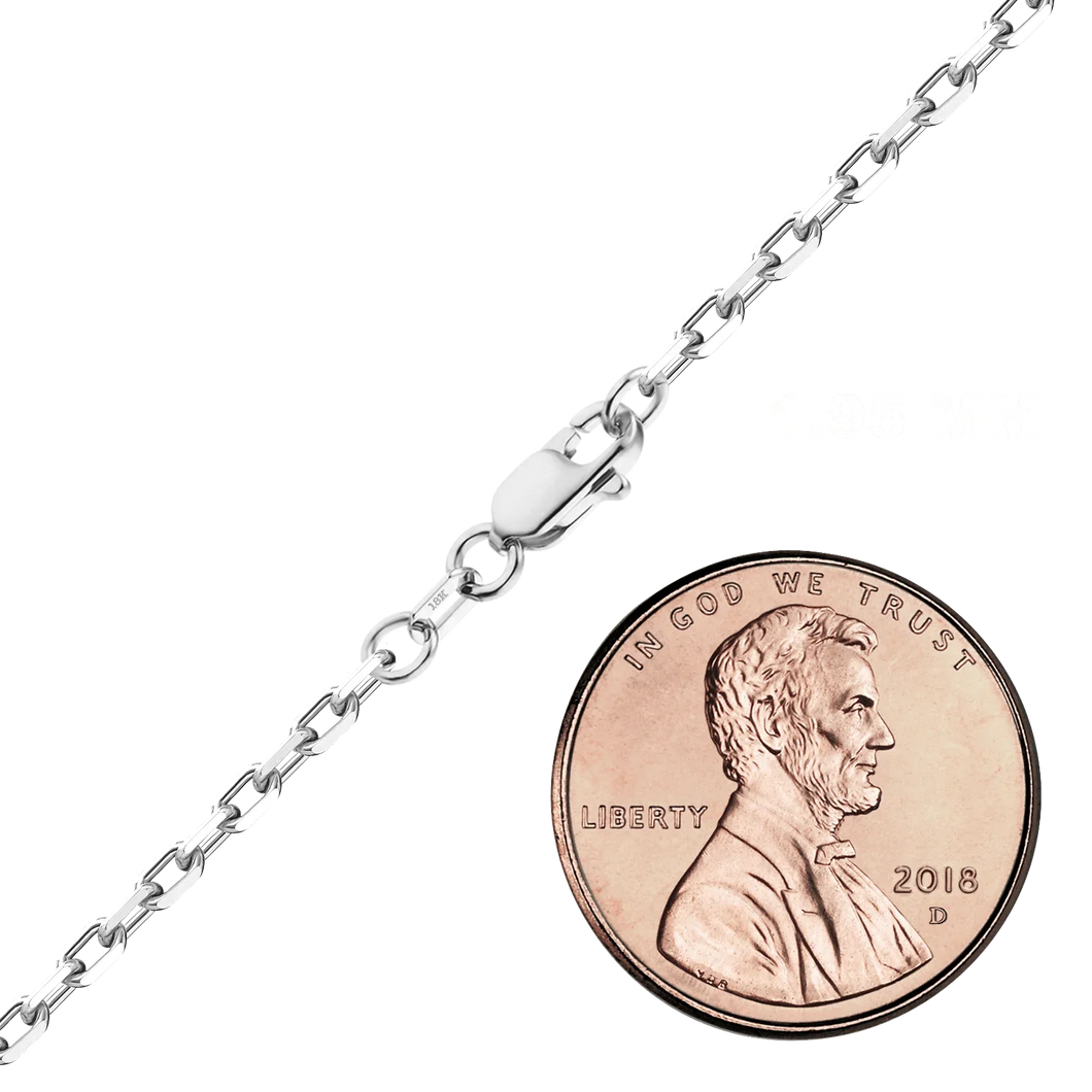 Essex St. Elongated Cable Bracelet in 18K White Gold