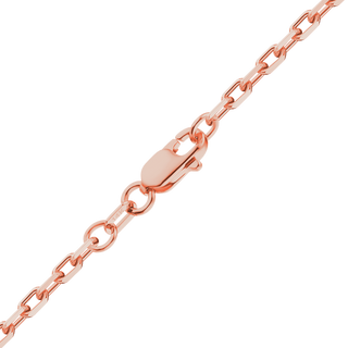 Essex St. Elongated Cable Anklet in 14K Rose Gold