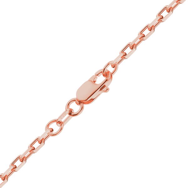 Essex St. Elongated Cable Anklet in 14K Rose Gold