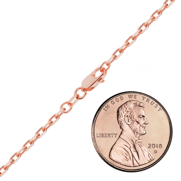Essex St. Elongated Cable Necklace in 14K Rose Gold